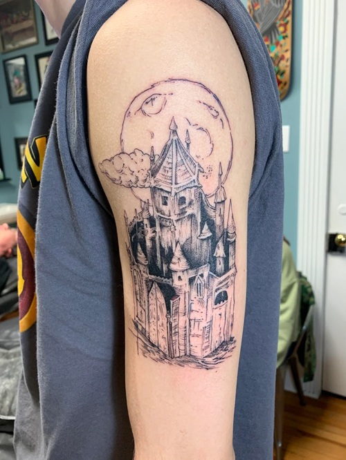 Medieval Castle Tattoo