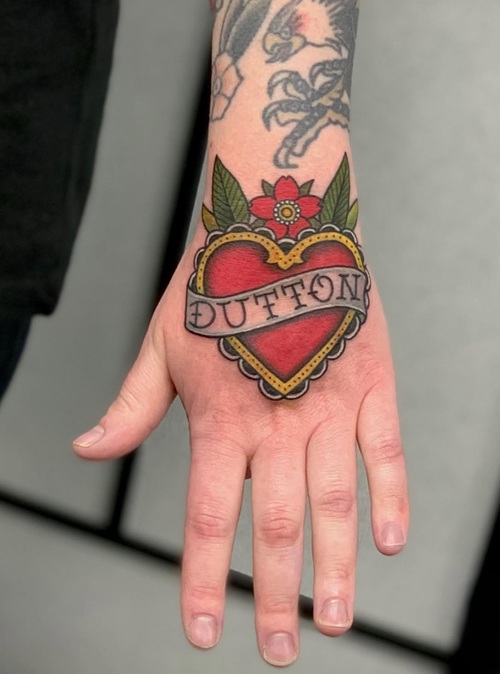 Custom Heart Name Tattoos
