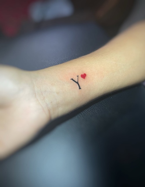 Custom Heart Name Tattoos