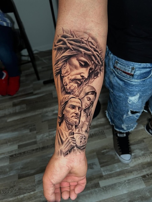 Jesus-Themed Tattoo