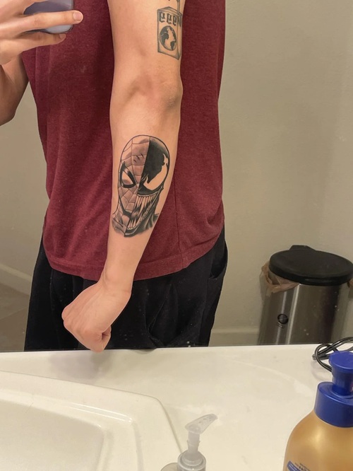 Spider-Man Outline Tattoo