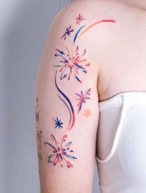 Firework Body Art