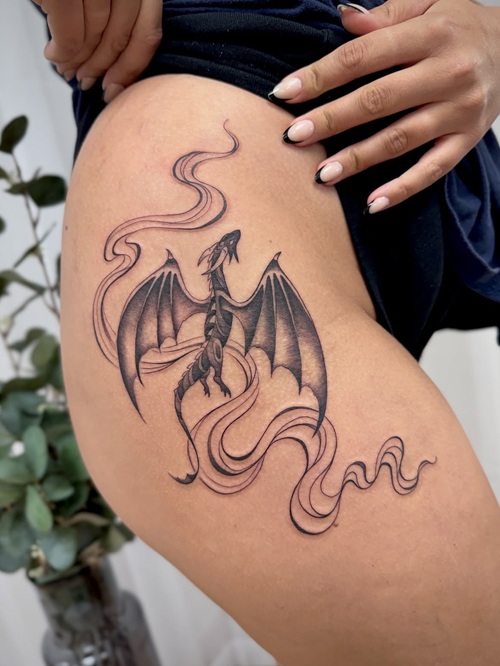 Abstract dragon tattoos