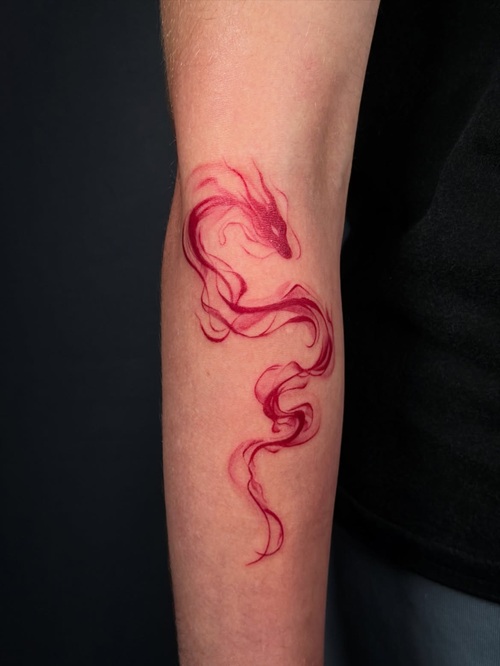 Abstract dragon tattoos