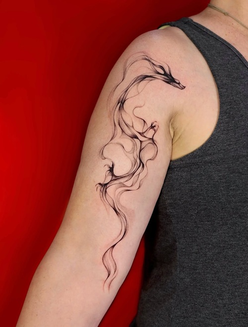 Unique dragon tattoo artwork