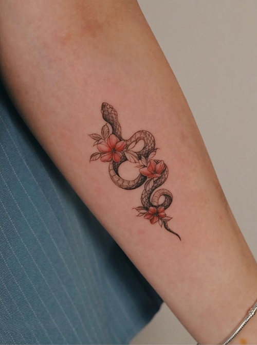 Chinese Floral Art Tattoos
