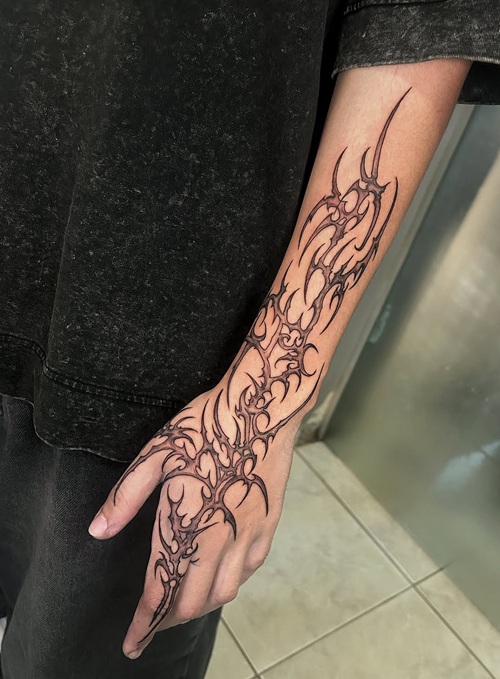 Cyber-folk tattoo