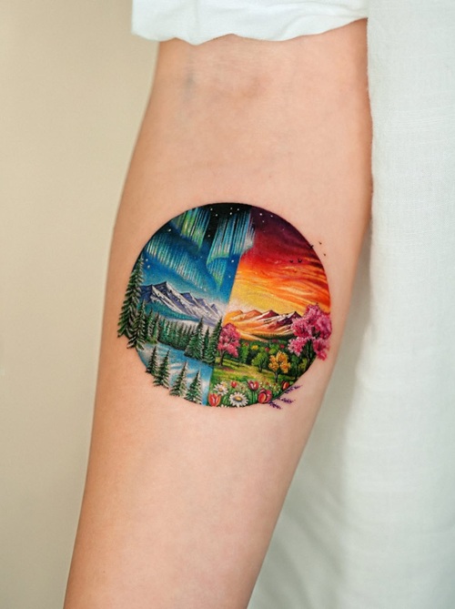 Nature-inspired earthy tattoos