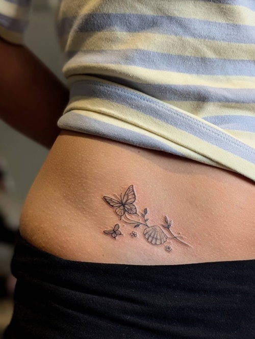 Floral Hip Tattoo