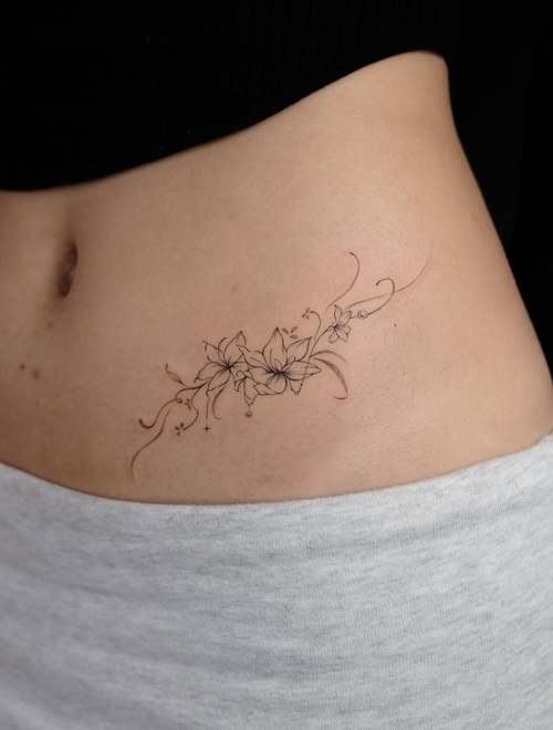 Feminine Hip Tattoo