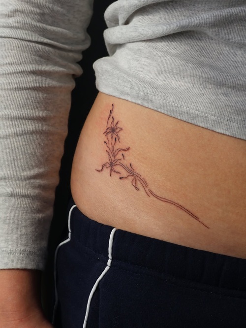 Elegant Hip Tattoo Design
