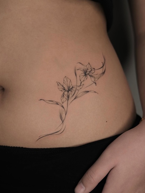 Aesthetic Hip Tattoo