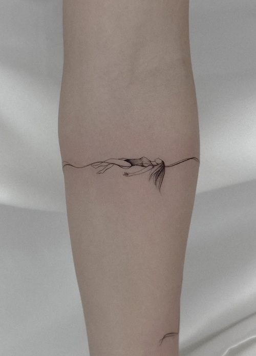 Elegant minimalist tattoo