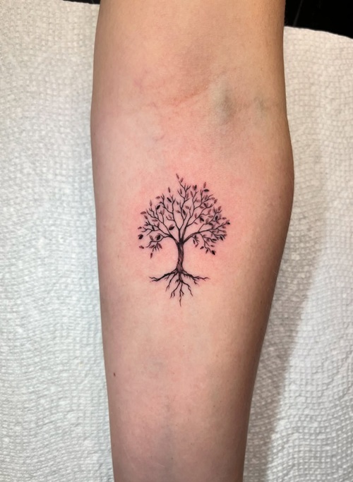 Tiny forest tattoo