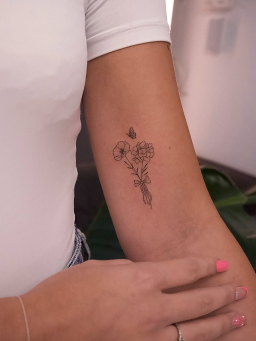 Delicate nature tattoo