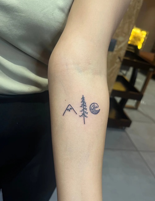 Tiny nature tattoo