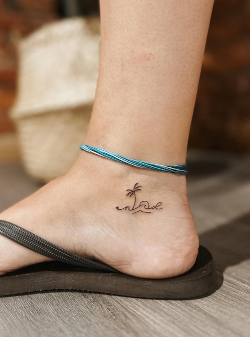 Tiny earthy tattoo