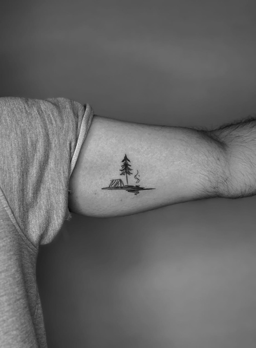 Tiny forest tattoo
