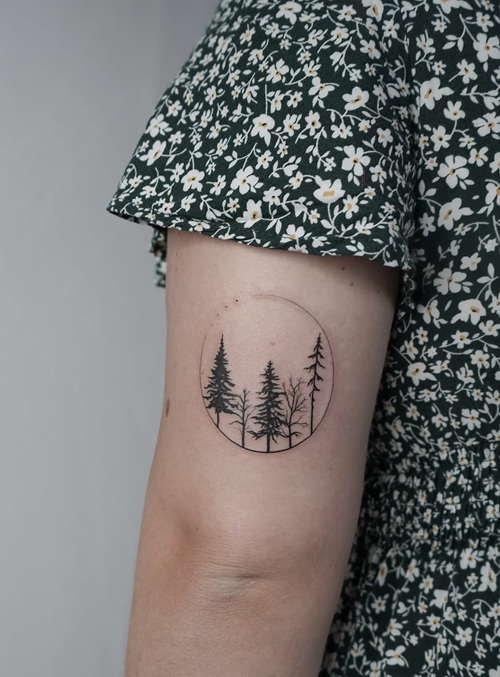 Small forest tattoo