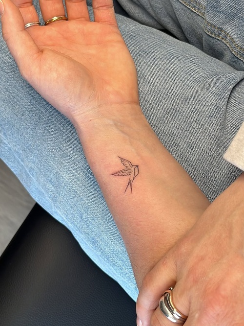 Delicate wrist tattoo