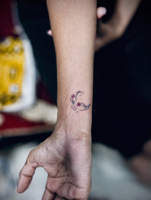 Minimal wrist tattoo design
