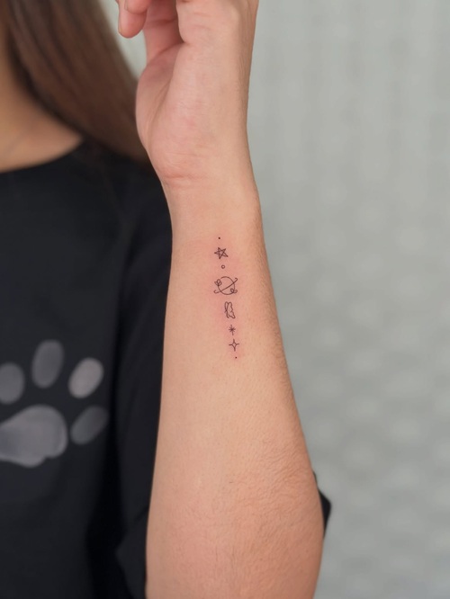 Tiny tattoo on wrist