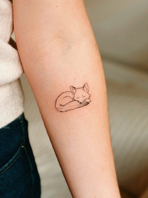 Tiny fox tattoos