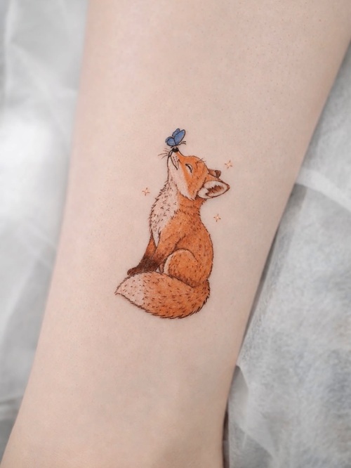 Cute Fox Tattoo