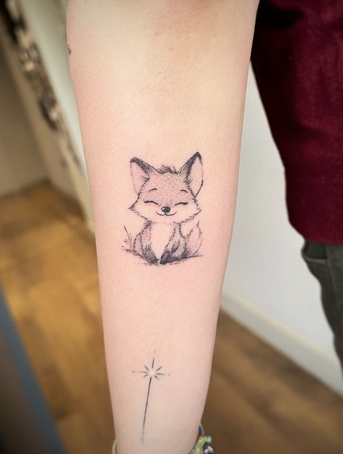 Dainty Fox Tattoo