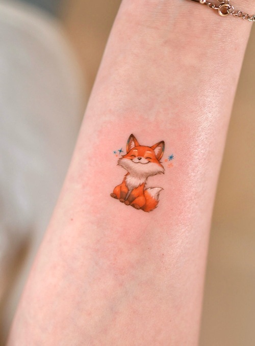Little Fox Tattoo Design