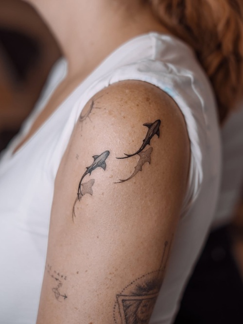 Tiny sea creatures tattoo