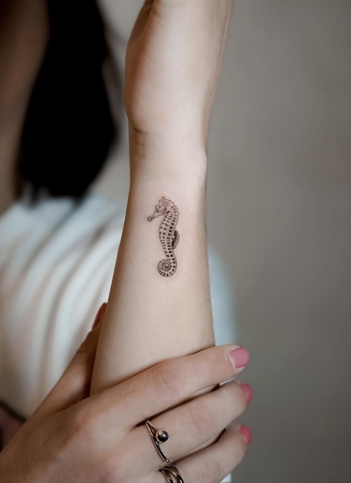 Tiny sea creatures tattoo
