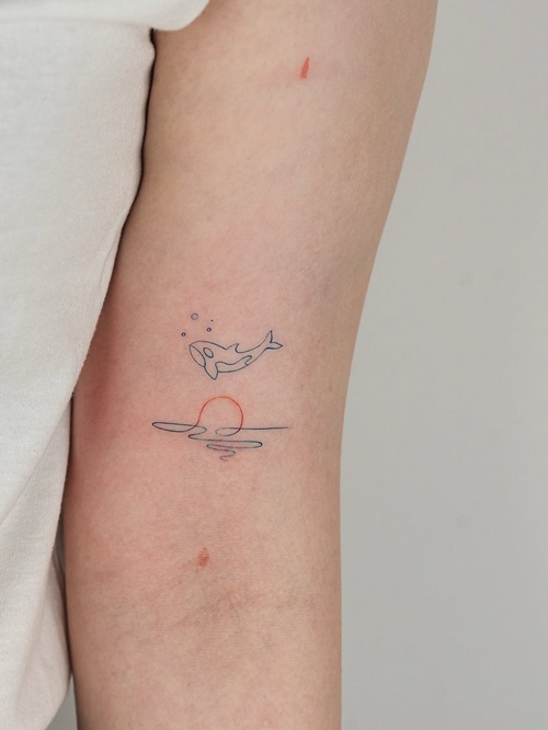 Small sea creature tattoo