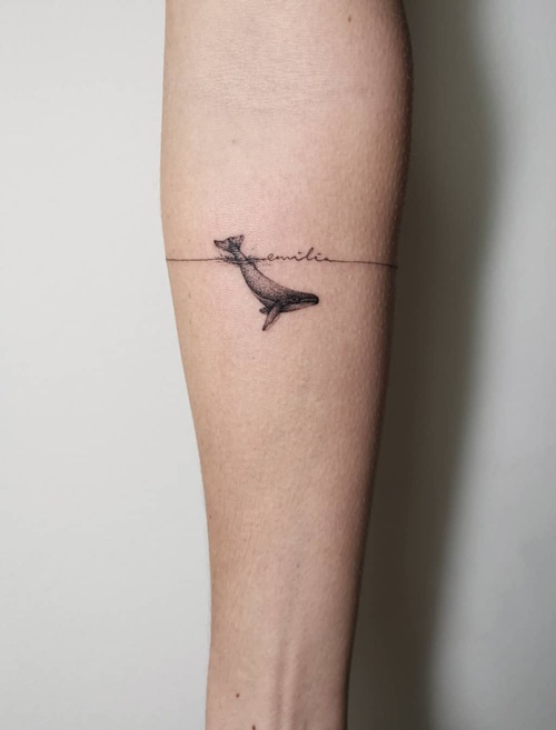Cute sea creature tattoo