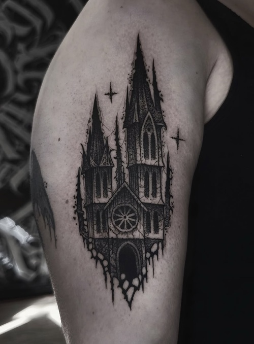 Modern gothic tattoo