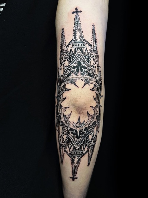 Witchy gothic tattoo