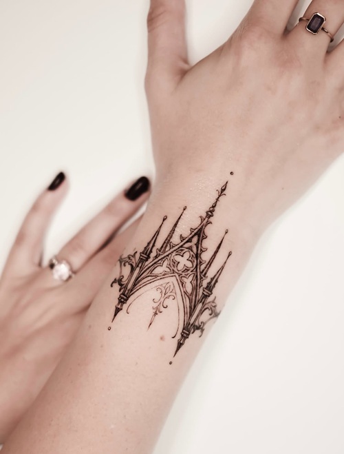 Witchy gothic tattoo