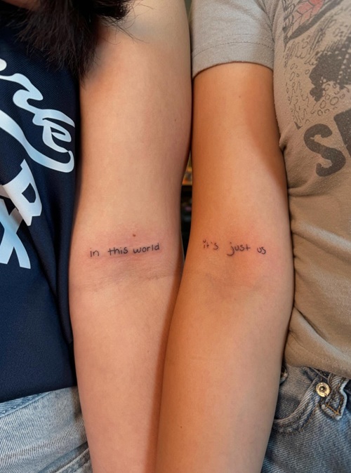 Coordinated Tattoos for Sisters