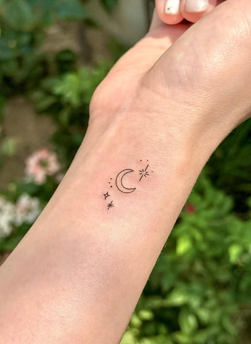 Moon and Star Tattoo Designs
