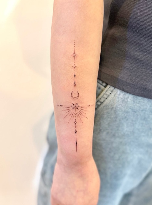 Celestial Moon Tattoo Designs