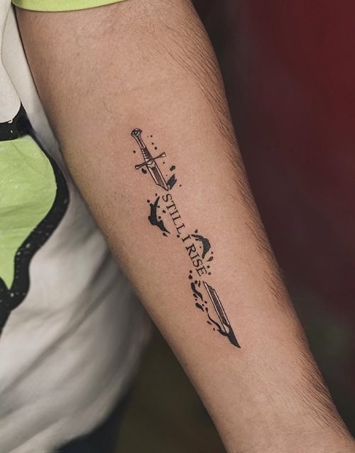 New Year goals tattoo design