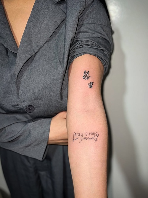 New Year affirmation tattoo design